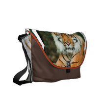Orange Tiger Messenger Bag