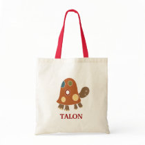 Orange Tortoise Turtle Tote Bag - add a NAME!