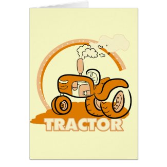 Orange Tractor Tshirts and Gifts card
