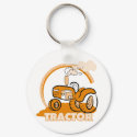 Orange Tractor Tshirts and Gifts keychain
