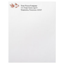 Orange Tribal Fish Letterhead Template