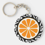 orange. tribal. keychain