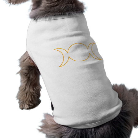 Orange Triple Goddess Outline Dog Tshirt Orange Triple Goddess Outline Dog Tshirt