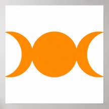 Orange Triple Goddess Posters