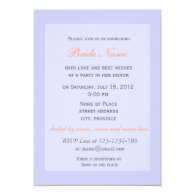 Orange tulip flowers bridal shower invitation. personalized announcements