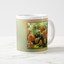 Orange Tulip Flowers Extra Large Mug