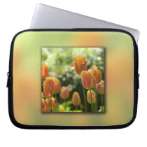 Orange Tulip Flowers Laptop Computer Sleeve