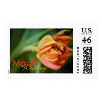 Orange Tulip • March Wedding Stamp by SabineStGreetings Orange Tulip • March Wedding Stamp