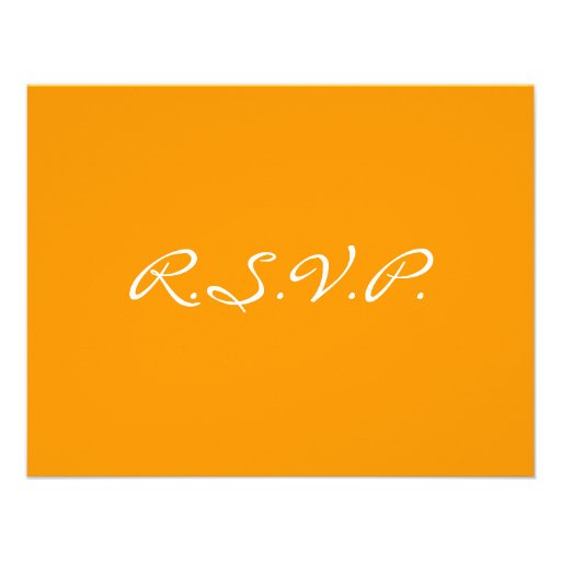 Orange Tulip Wedding Reply Card Invitations