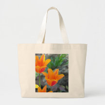 Orange Tulips Tote Bags