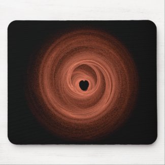Orange Tunnel Heart mousepad