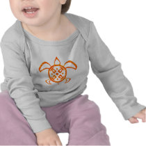 Orange Turtle Infant Longsleeve T Shirt