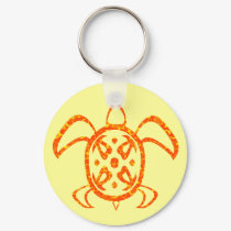 Orange Turtle Keychain