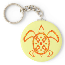 Orange Turtle Keychain