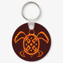 Orange Turtle Keychain