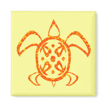 Orange Turtle Magnets
