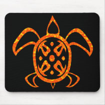 Orange Turtle Mouse Pads