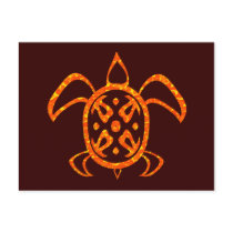 Orange Turtle Postcard