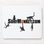 Orange "U" in the Hanging Munkeys design Mouse Pad