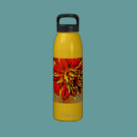 Orange Van Gogh style Dahlia water bottles