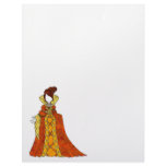 Orange Velvet and Pearls Gown Letterhead