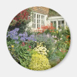 Orange View Of House And Porch With Border - Catmi Magnet