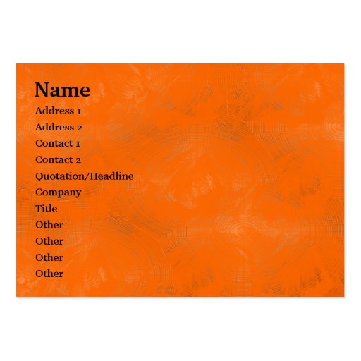 Orange Wash - Customized Business Card Template (front side)