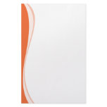Orange Waves Side Customized Stationery