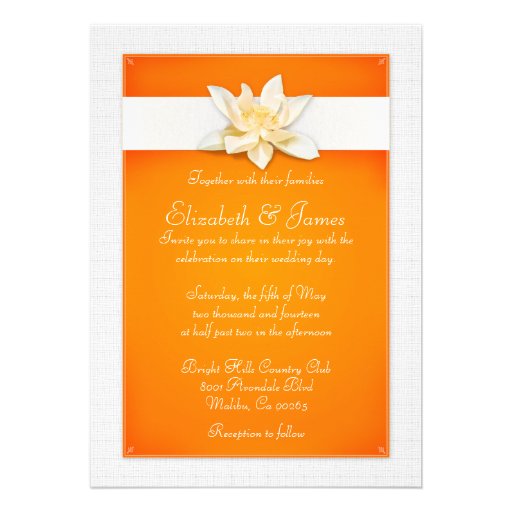 Orange Wedding Invitations