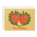 Orange Wedding Invitations, Pumpkins in Love invitation