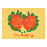 Orange Wedding Invitations, Pumpkins in Love invitations
