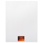 Orange weird face, eyes looking up letterhead design