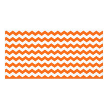 orange  white chevrons photo cards