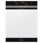 Orange White Flowers Elegant Letterhead Template