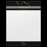 Orange White Flowers Elegant Letterhead Template