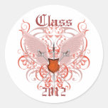 Orange Winged Swords Class of Graduation Sticker
