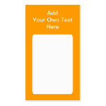 Orange with white area and text. business card templates