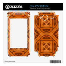 Orange wood abstract pattern skin for HTC EVO shift 4G