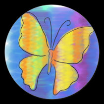 Orange & Yellow Butterfly stickers