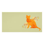 Orange &amp; Yellow Cat Lover Photo Card