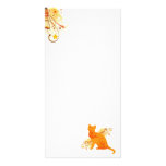 Orange &amp; Yellow Cat Lover Photo Card