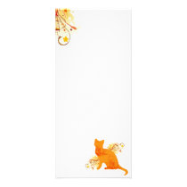 Orange & Yellow Cat Lover Rack Card