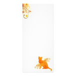 Orange & Yellow Cat Lover Rack Card rack cards