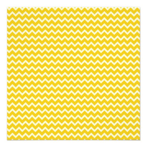 Orange Yellow Chevron Birthday Party Invitations