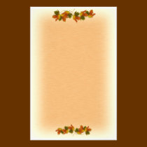 Orange & Yellow  Fall Leaves stationery