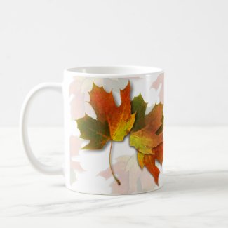 Orange &amp; Yellow Fall Leaves Coffee Mug