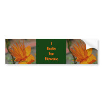 Orange Yellow Flower Bumper Sticker Car Art bumper stickers by SmilinEyesTreasures Orange Yellow Flower Bumper Sticker Car Art bumper stickers