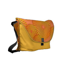 Orange Yellow Pinwheels Courier Bags