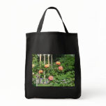 Orange/Yellow Rose Bush Tote Bags