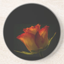 Orange & Yellow Rose Drink Coaster